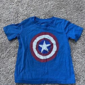 Kids Blue Captain America T-Shirt